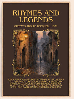 Rhymes And Legends Minimalist Book Poster by Gustavo Adolfo Bécquer – book poster