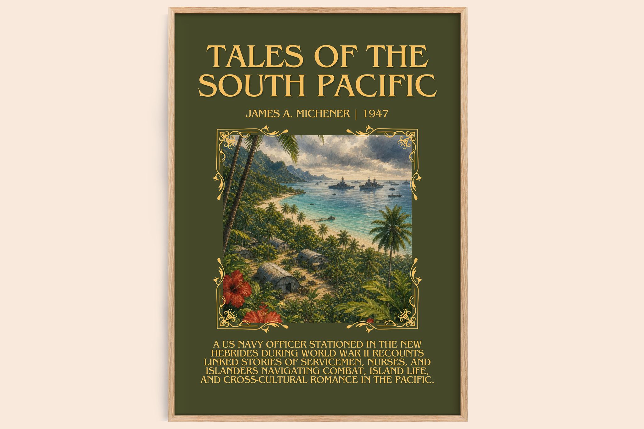 Tales of the South Pacific Minimalist Book Poster by James A. Michener