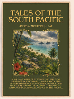 Tales of the South Pacific Minimalist Book Poster by James A. Michener – book poster