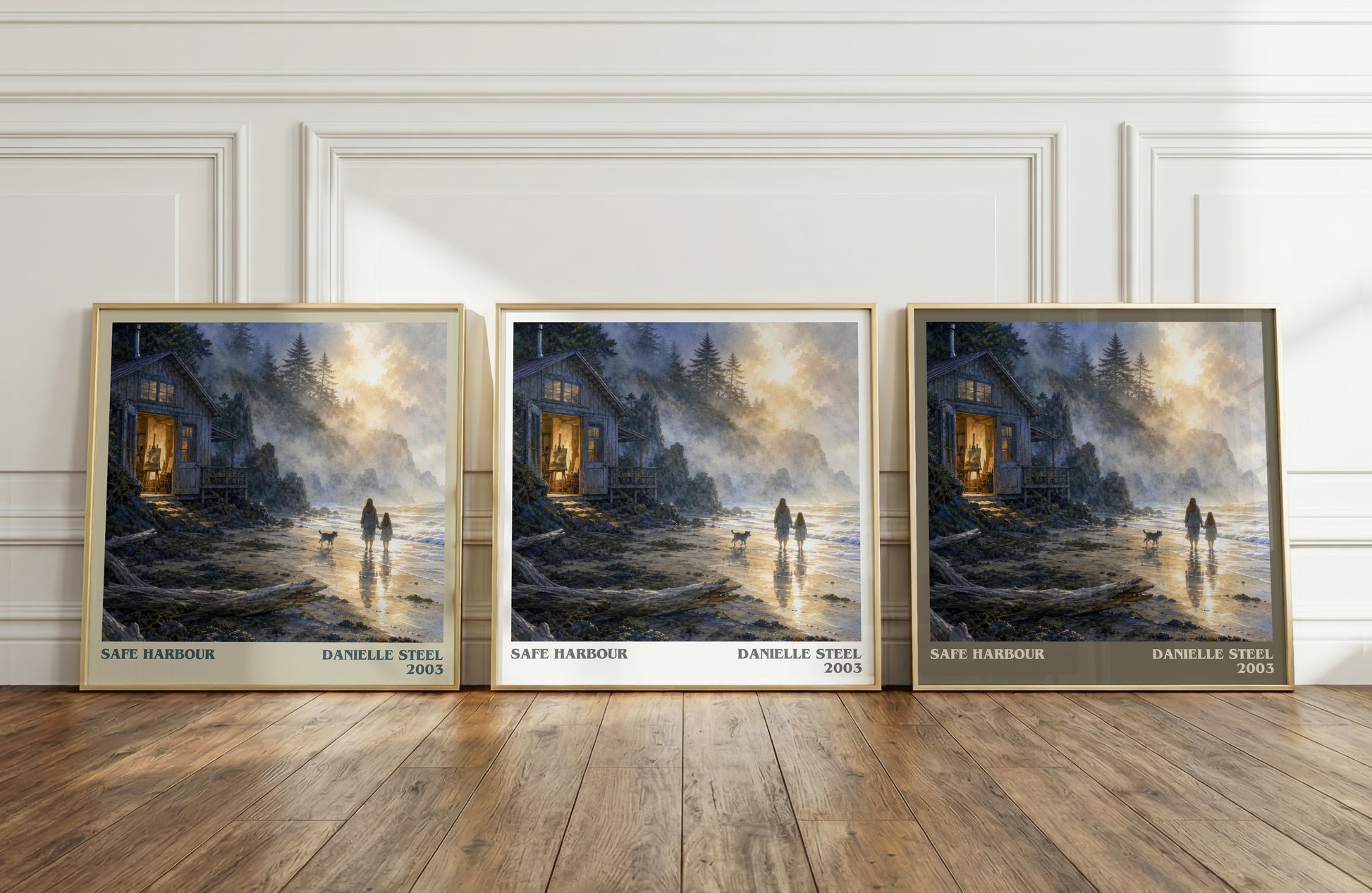 Safe Harbour literary art print colour and style options – Danielle Steel book art