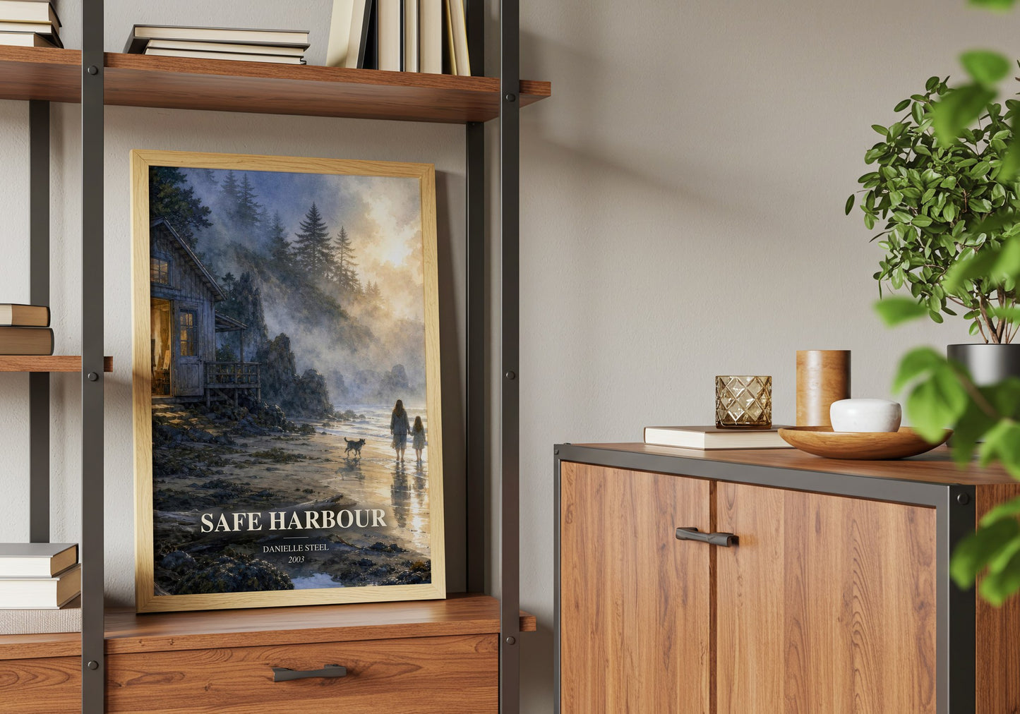 Safe Harbour book watercolour illustration paper finish options – matte satin gloss