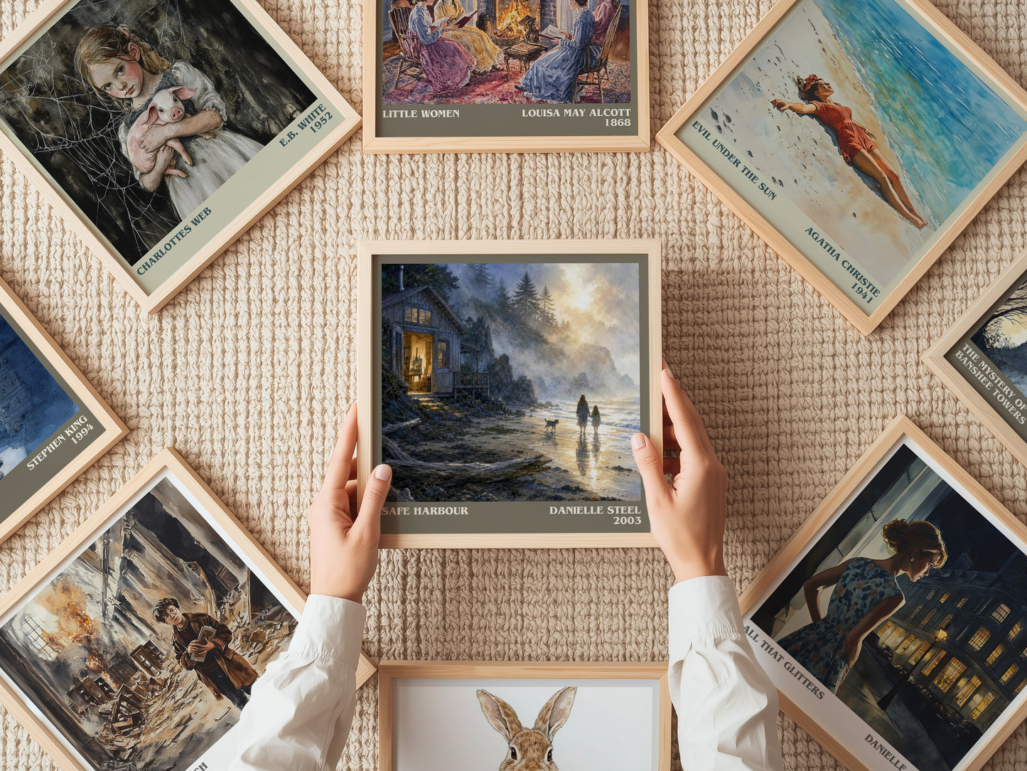 Safe Harbour literary book poster framed on wall – contemporary fiction wall art