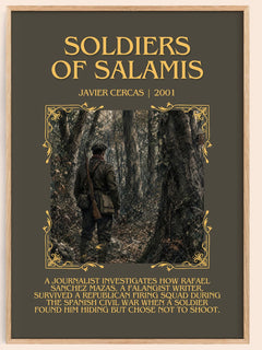 Soldiers of Salamis Minimalist Book Poster by Javier Cercas – book poster