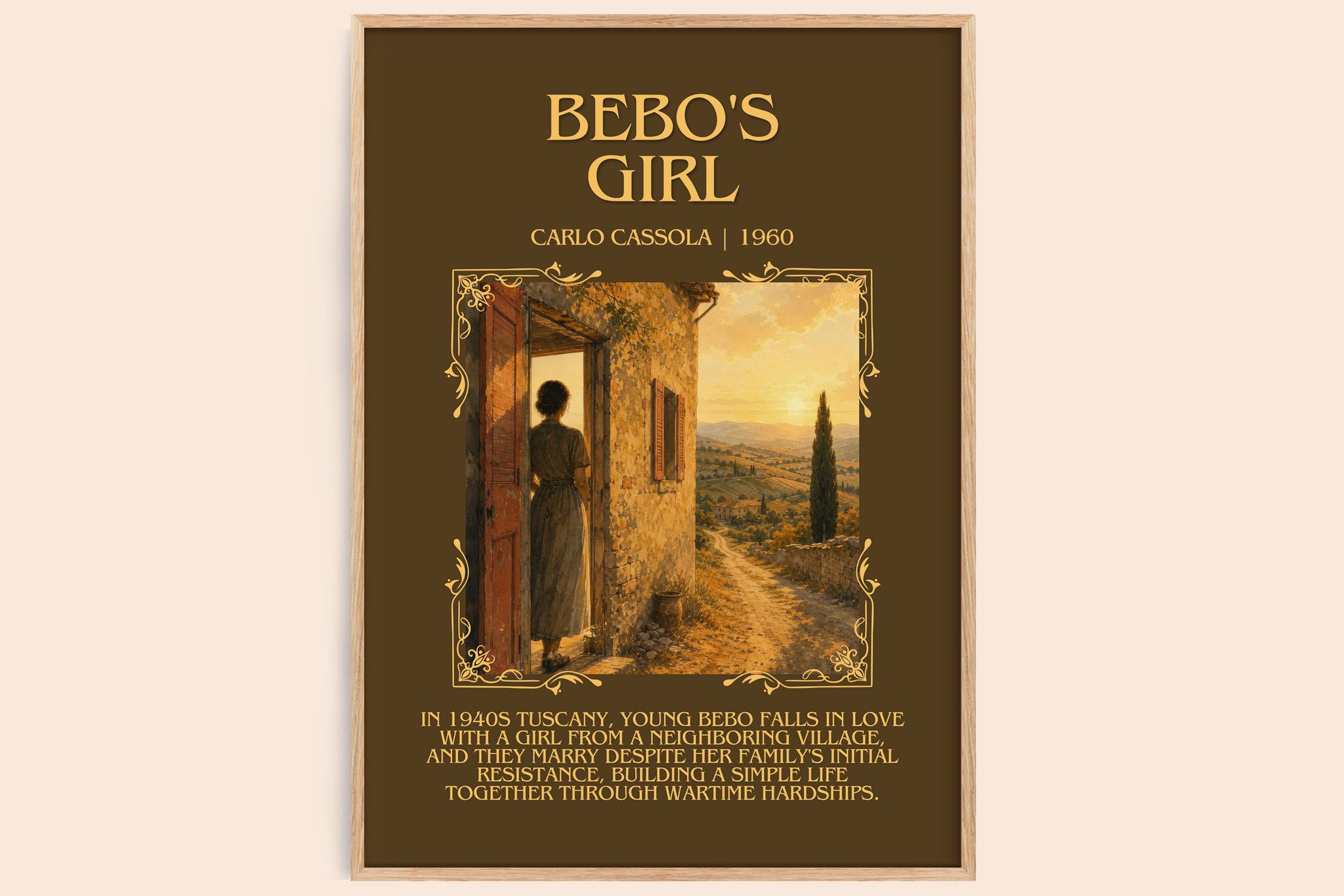 Bébo's Girl Minimalist Book Poster by Carlo Cassola