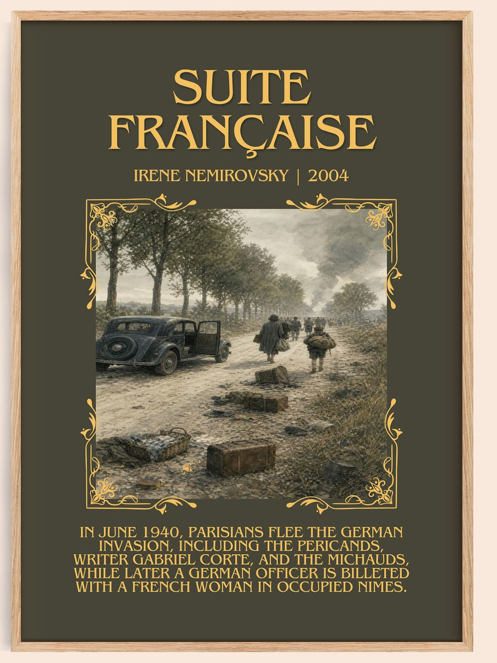 Suite Française Minimalist Book Poster by Irène Némirovsky – book poster