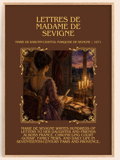 Lettres de madame de Sévigné Minimalist Book Poster by M. Sévigné – book poster