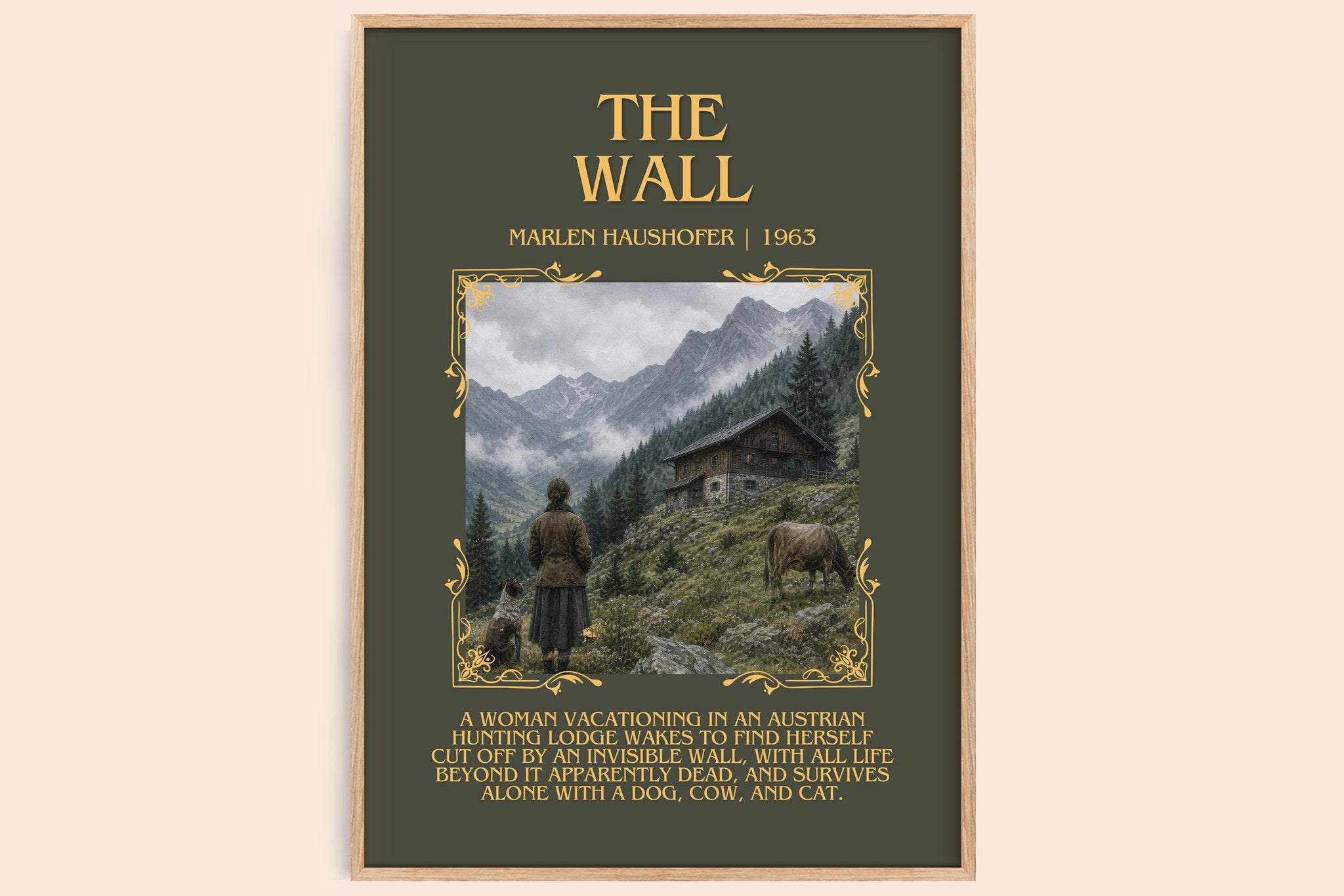 The Wall Minimalist Book Poster by Marlen Haushofer