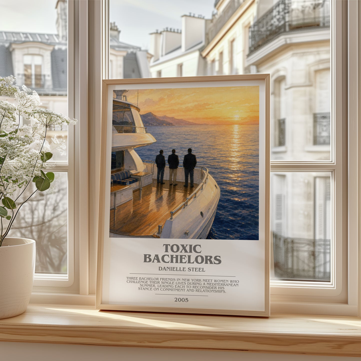Toxic Bachelors bookish poster colour and style options – Danielle Steel book art