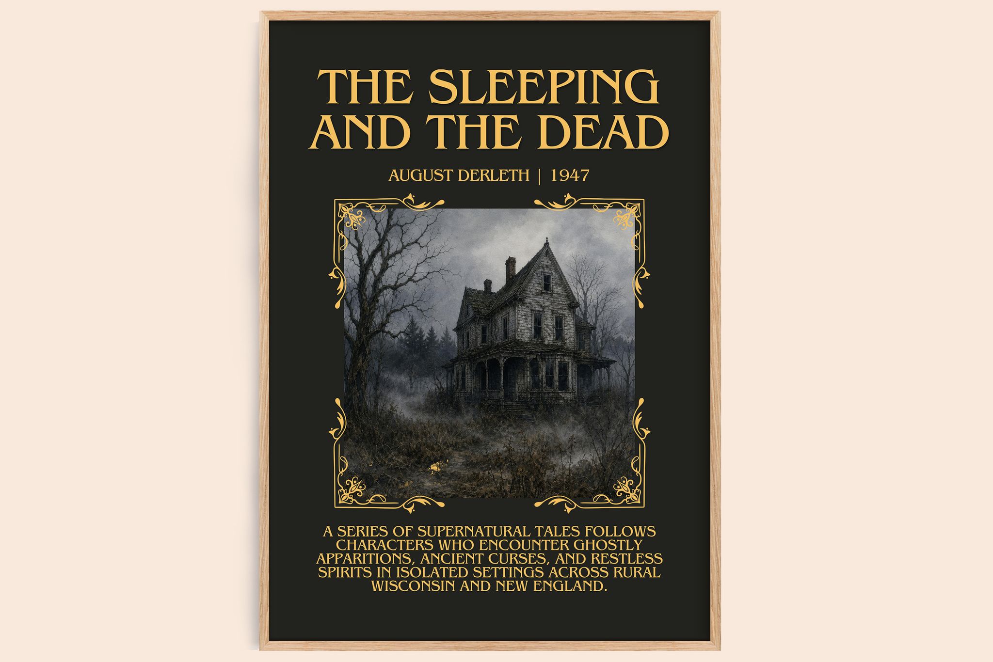 The Sleeping And The Dead Minimalist Book Poster by August Derleth