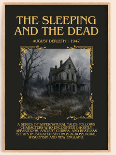 The Sleeping And The Dead Minimalist Book Poster by August Derleth – book poster
