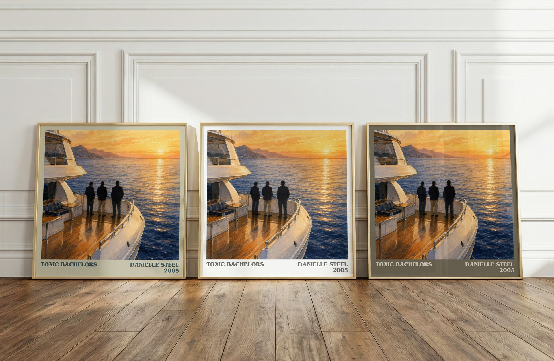 Toxic Bachelors literary art print colour and style options – Danielle Steel book art