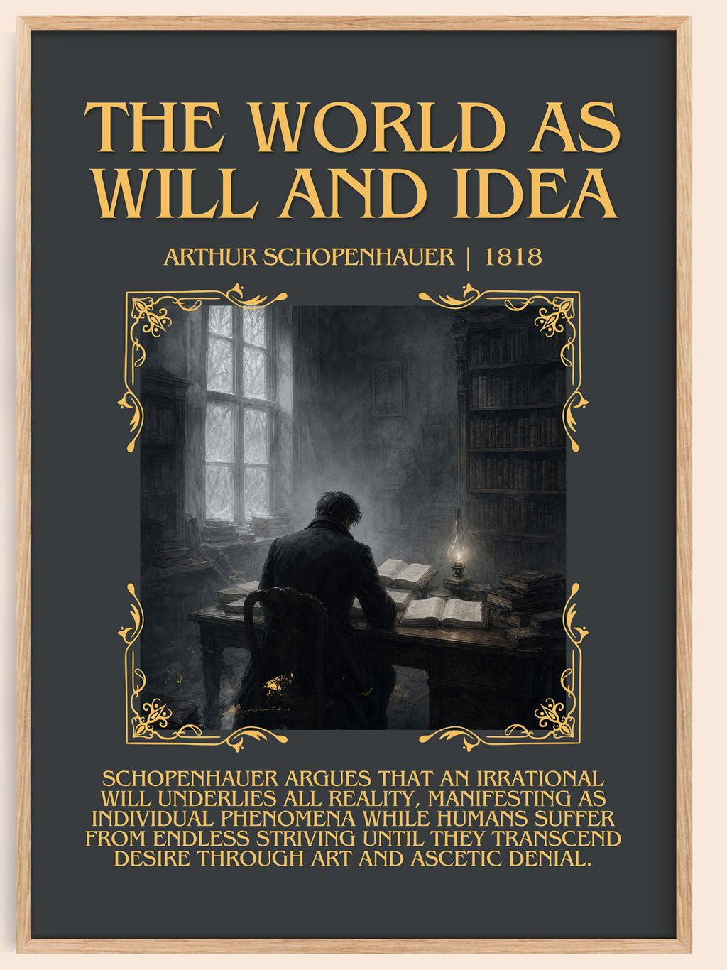 World as Will and Idea Minimalist Book Poster by Arthur Schopenhauer – book poster
