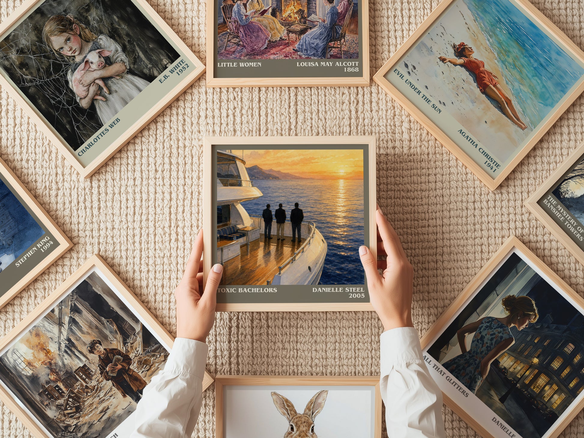 Toxic Bachelors literary book poster framed on wall – romance wall art