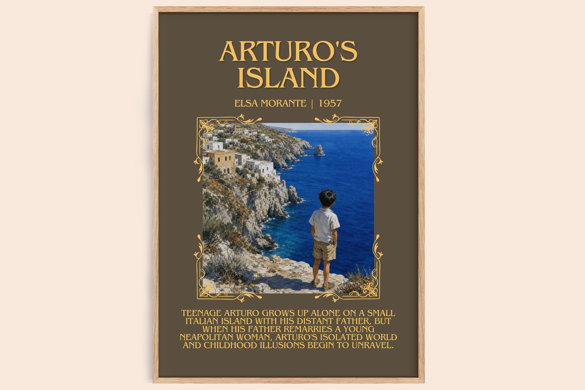 Arturo's Island Minimalist Book Poster by Elsa Morante