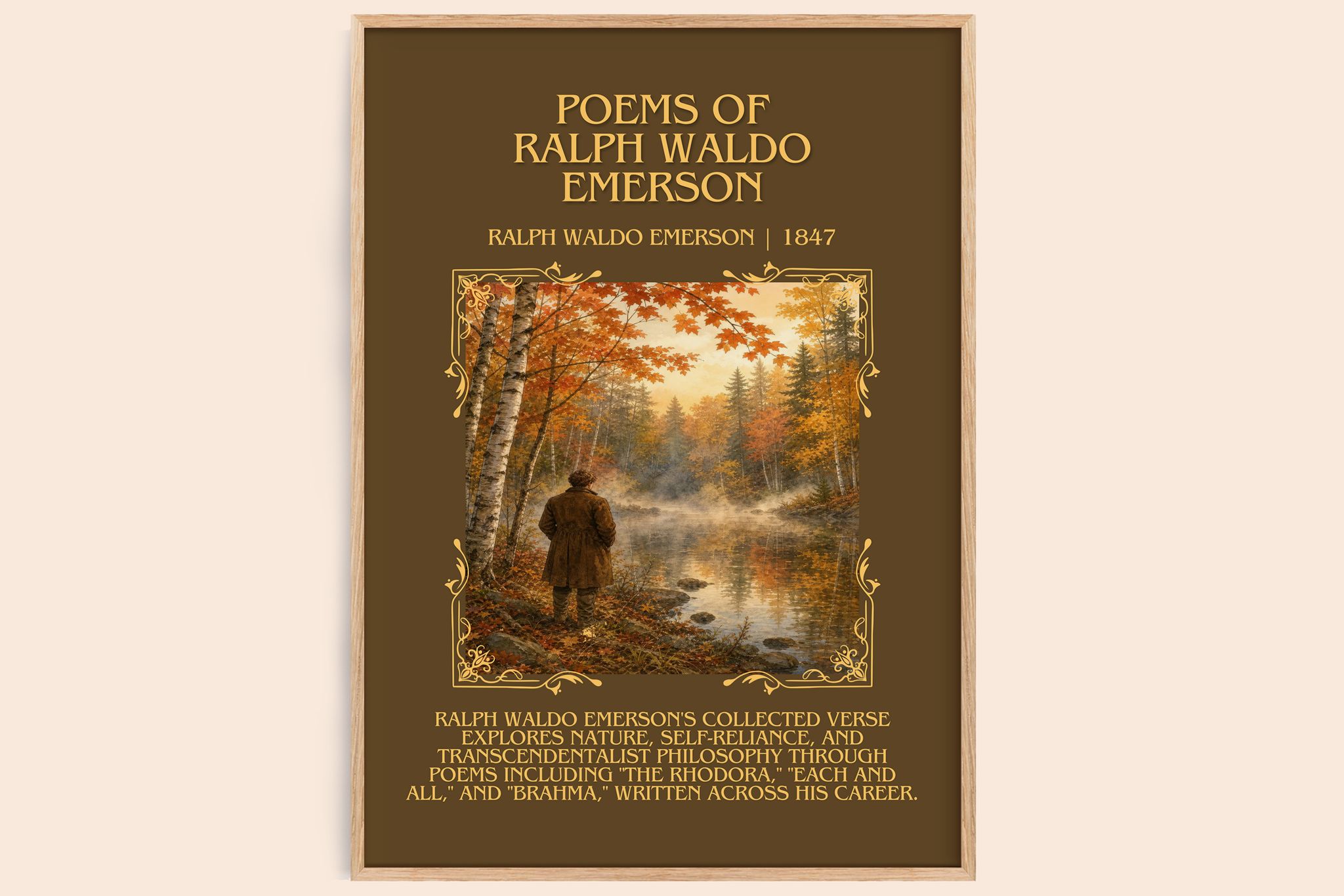Poems Of Ralph Waldo Emerson Minimalist Book Poster by R. Emerson