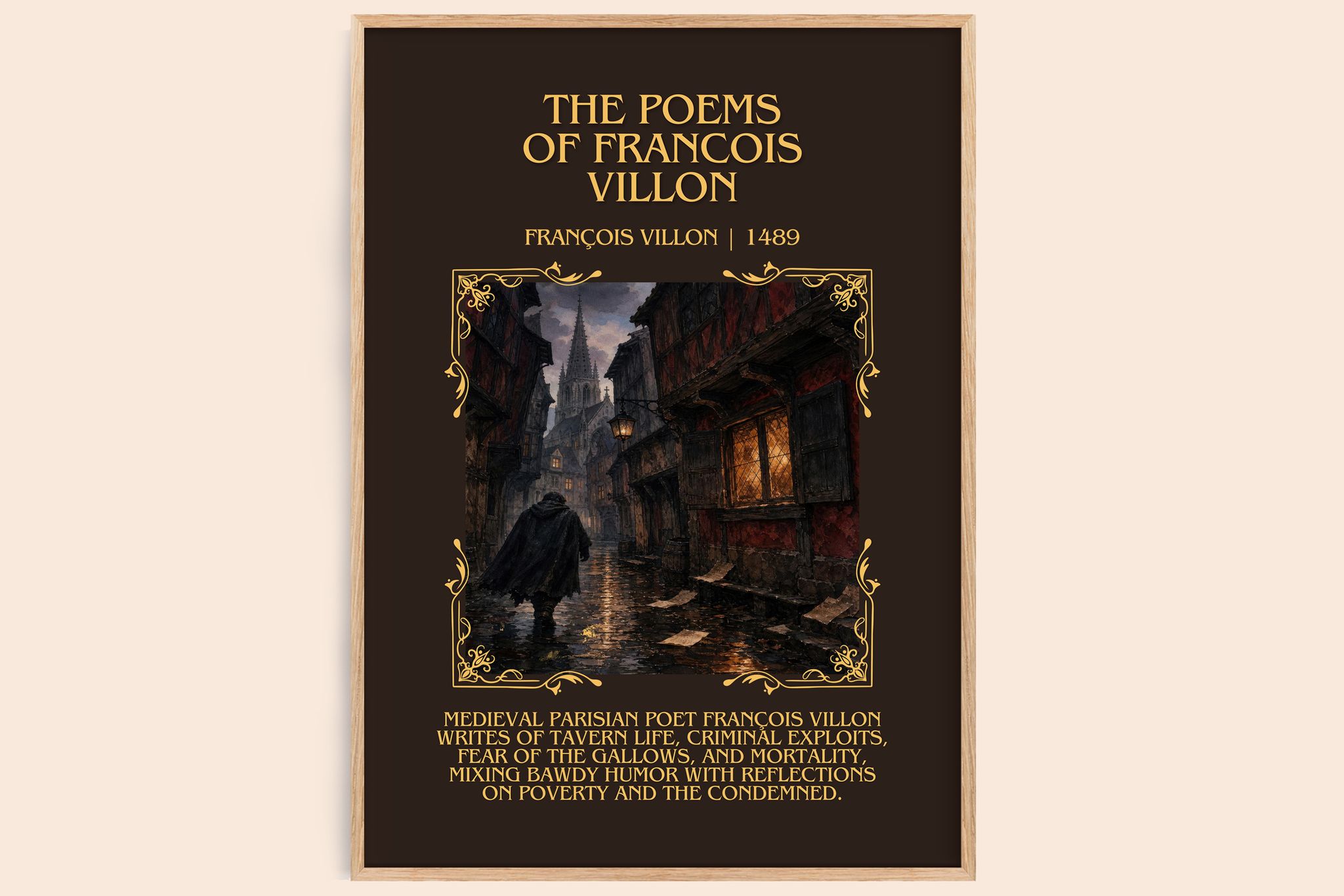 The Poems of Francois Villon Minimalist Book Poster by François Villon