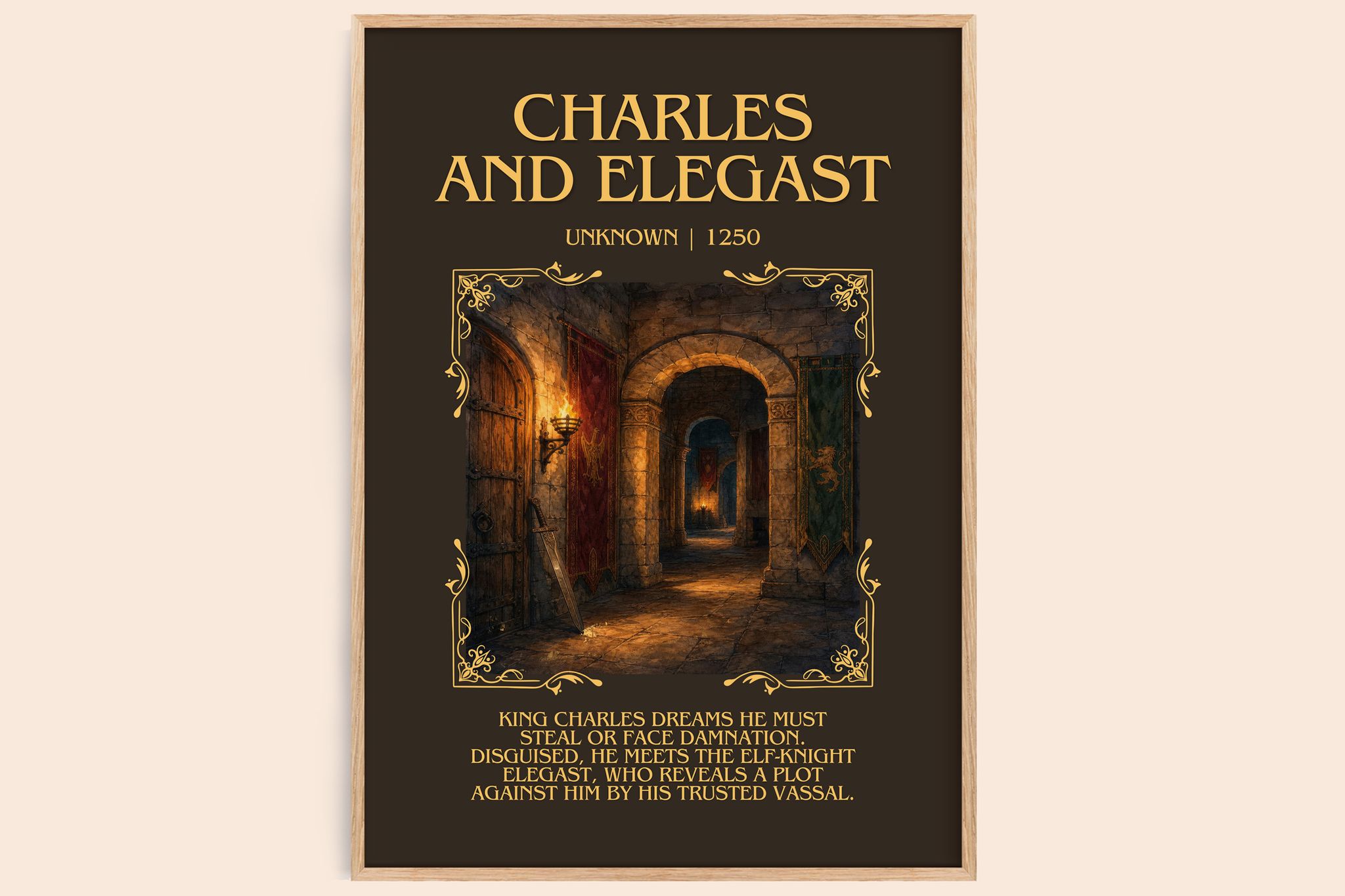 Charles And Elegast Minimalist Book Poster by Unknown
