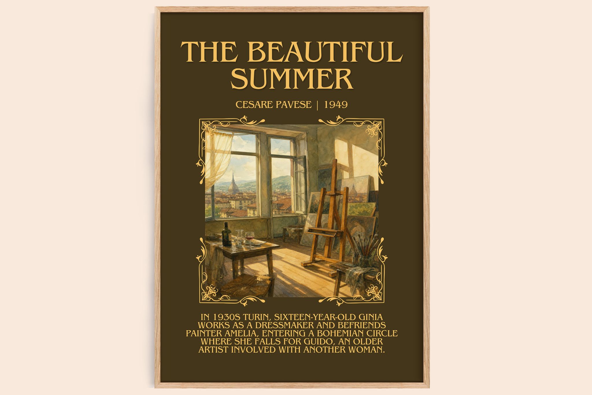 The Beautiful Summer Minimalist Book Poster by Cesare Pavese