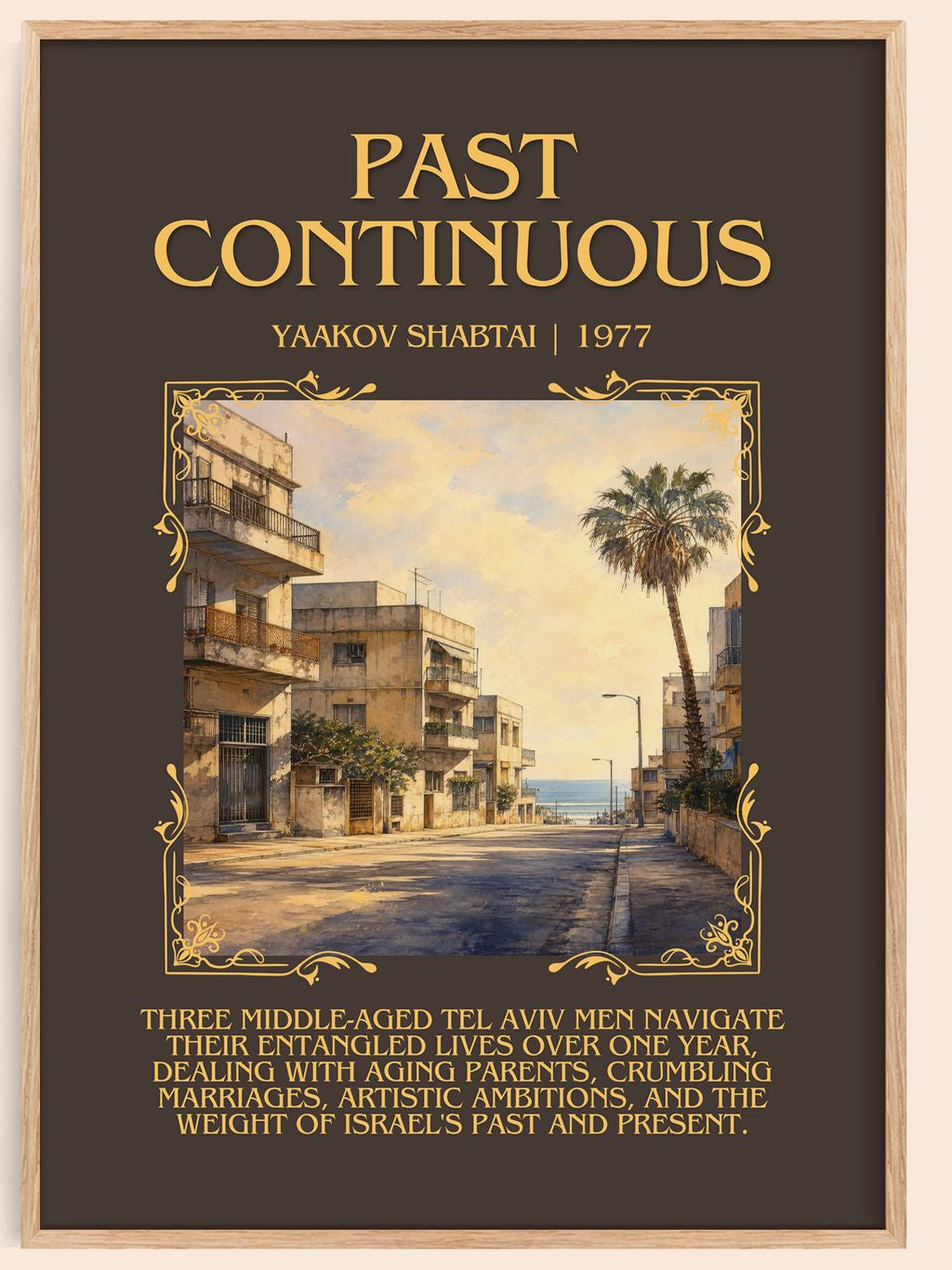 Past Continuous Minimalist Book Poster by Yaakov Shabtai – book poster