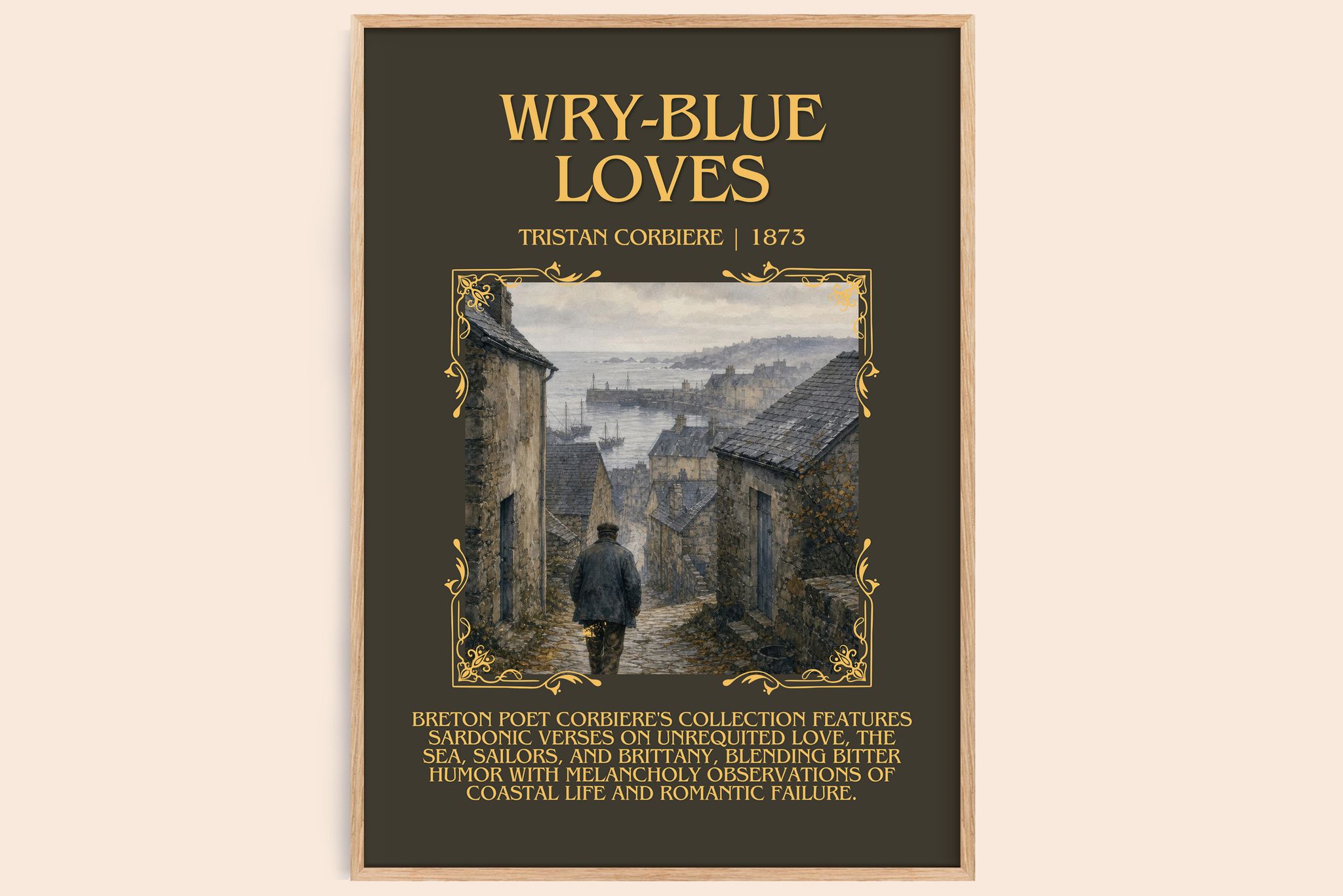 Wry-Blue Loves Minimalist Book Poster by Tristan Corbière