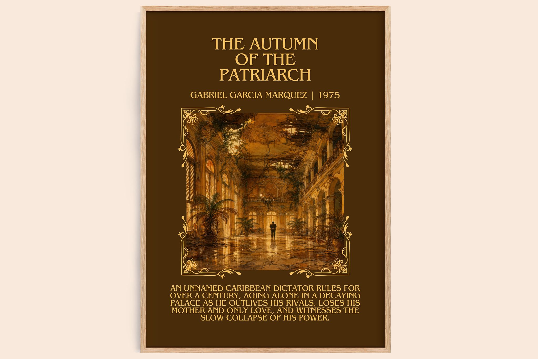 Autumn of the Patriarch Minimalist Book Poster by G. Márquez