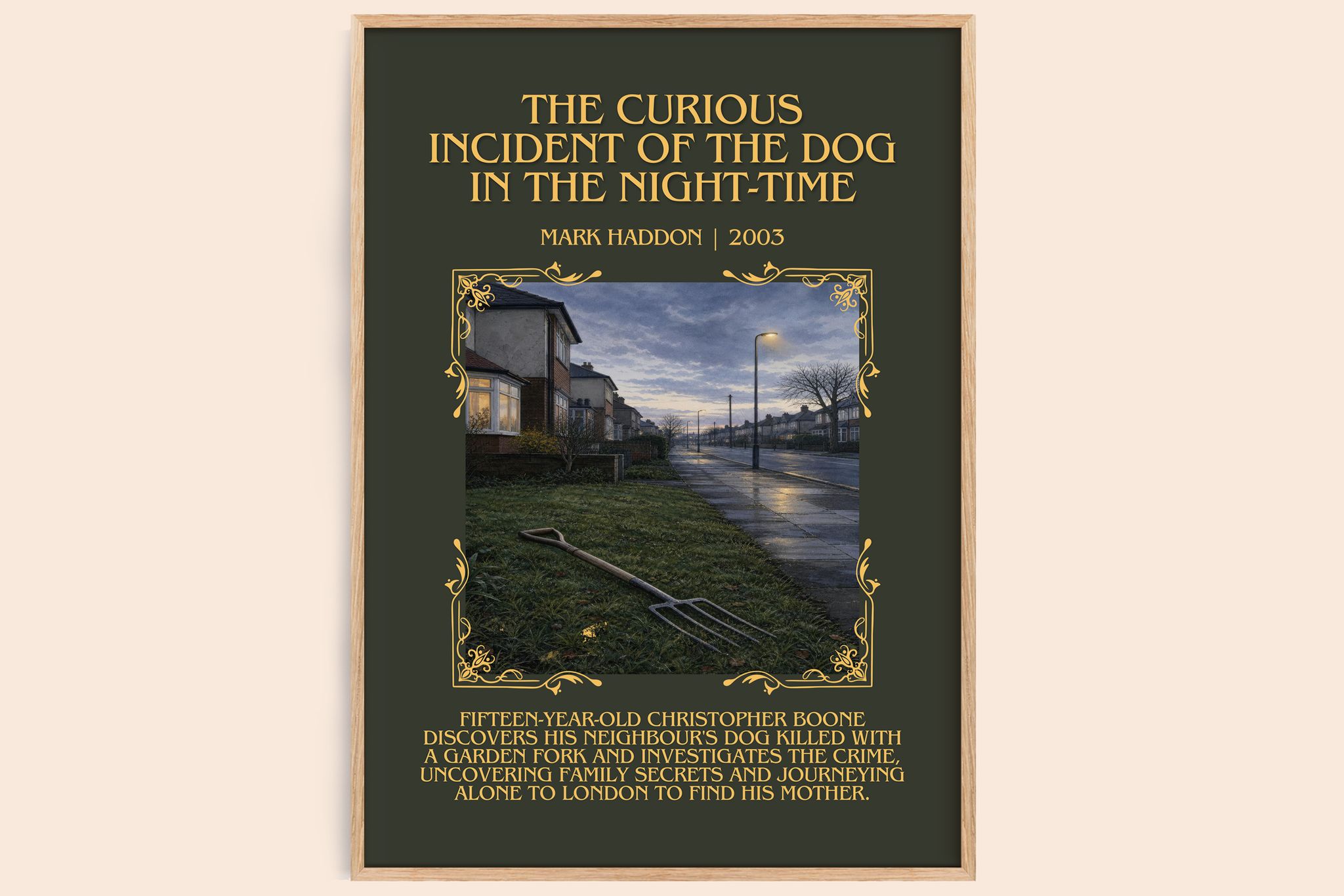 The Curious Incident of the Dog in the Night-time Minimalist Book Poster by Mark Haddon