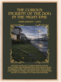 The Curious Incident of the Dog in the Night-time Minimalist Book Poster by Mark Haddon – book poster