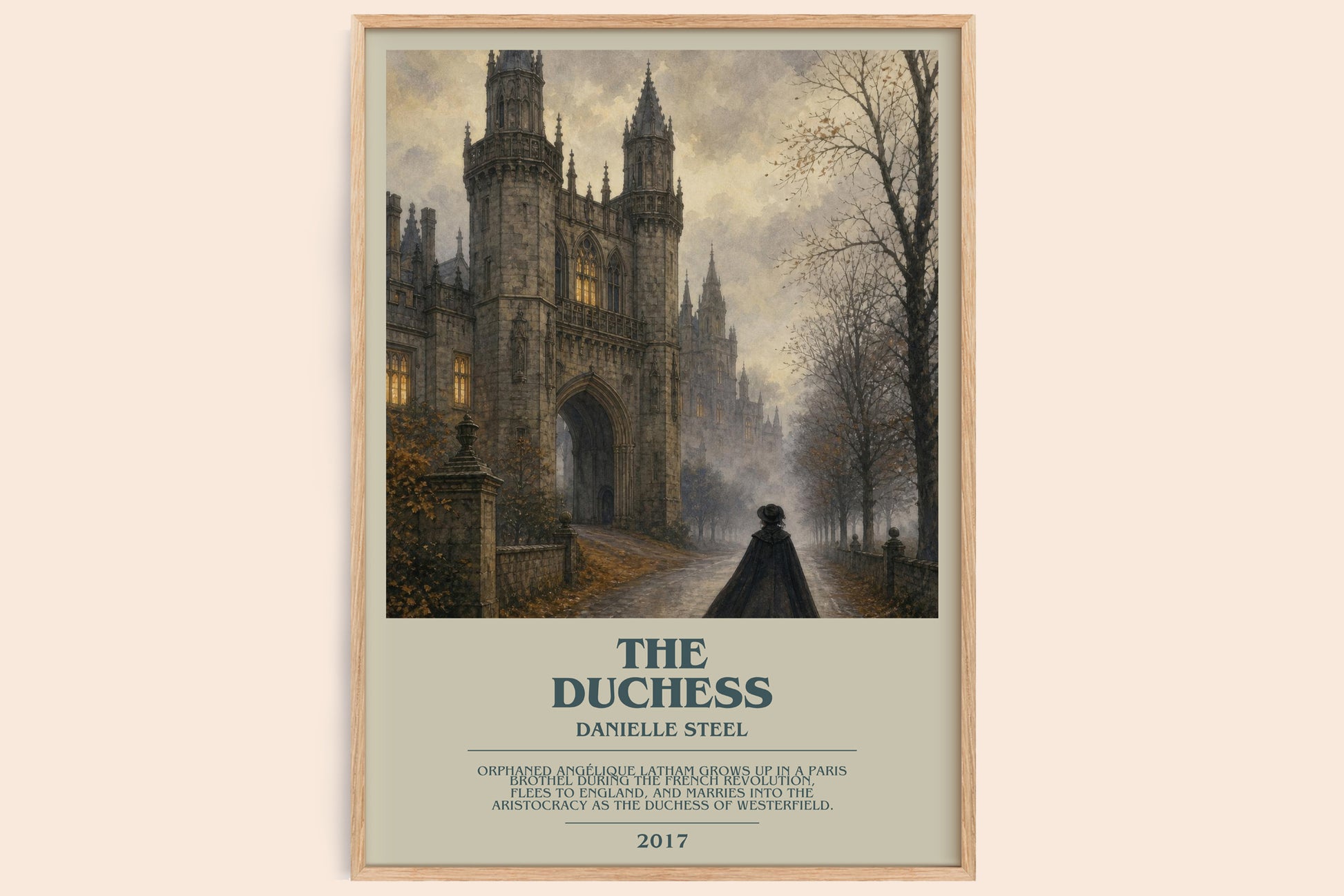 The Duchess bookish book poster by Danielle Steel – framed literary art print