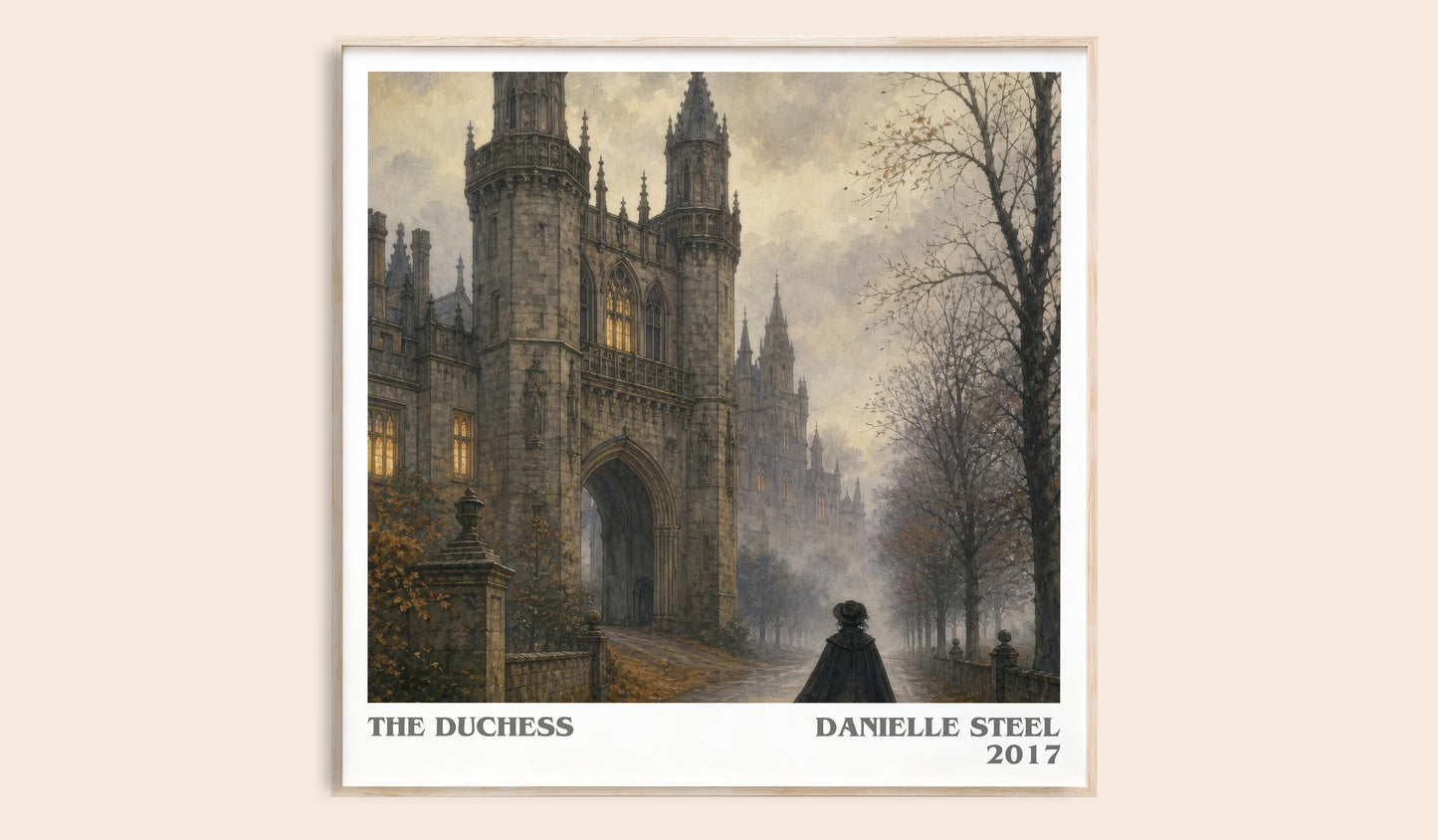 The Duchess literary book poster by Danielle Steel – framed literary art print