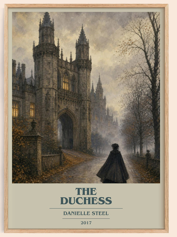 The Duchess book cover book poster by Danielle Steel – framed literary art print