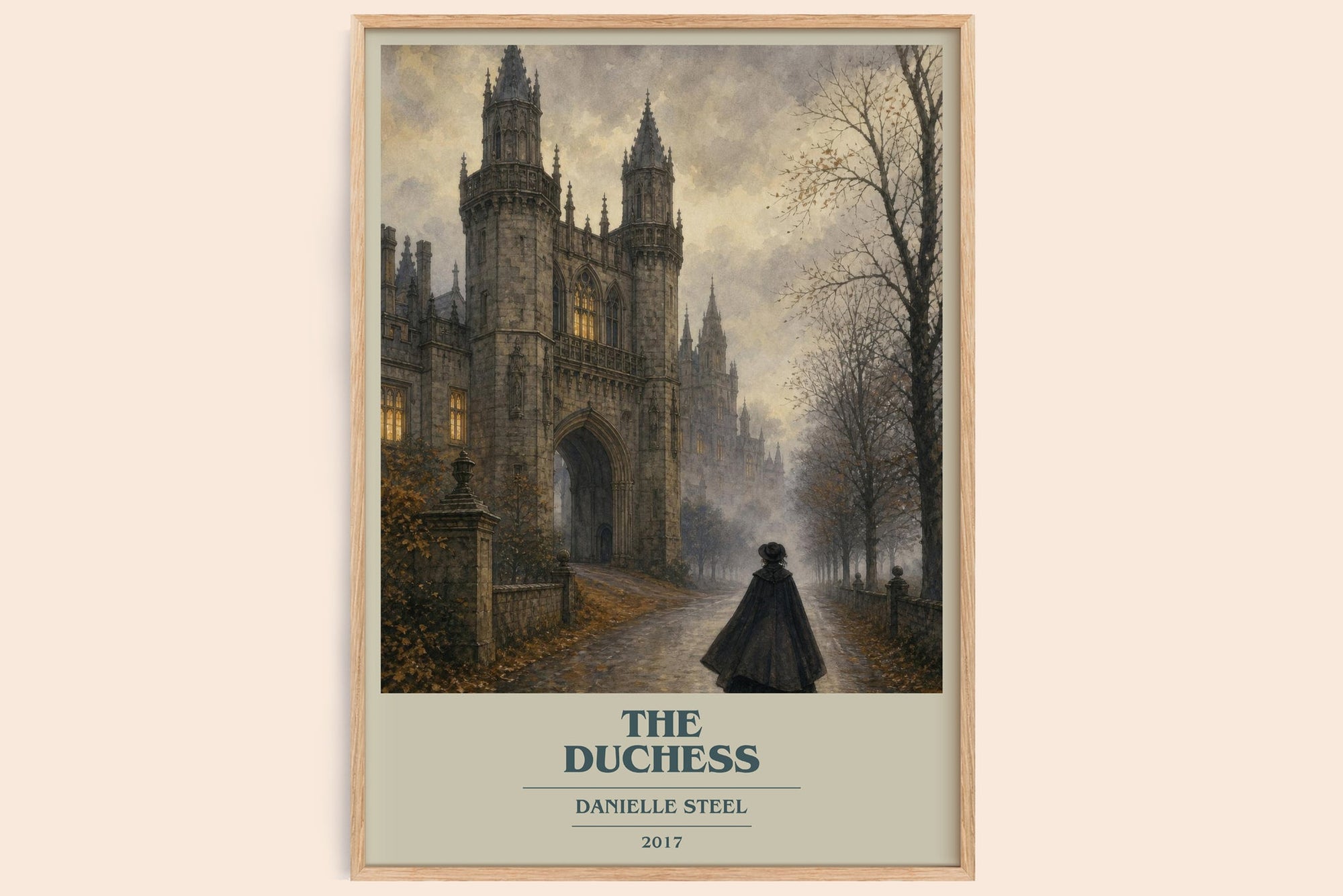 The Duchess book cover book poster by Danielle Steel – framed literary art print
