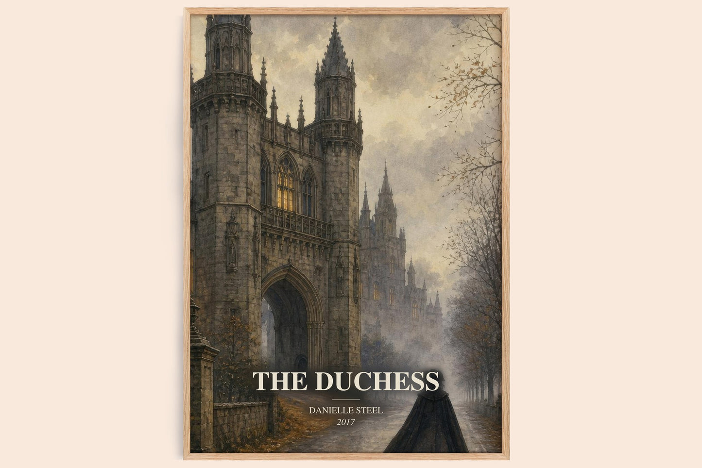 The Duchess watercolour book poster by Danielle Steel – framed literary art print