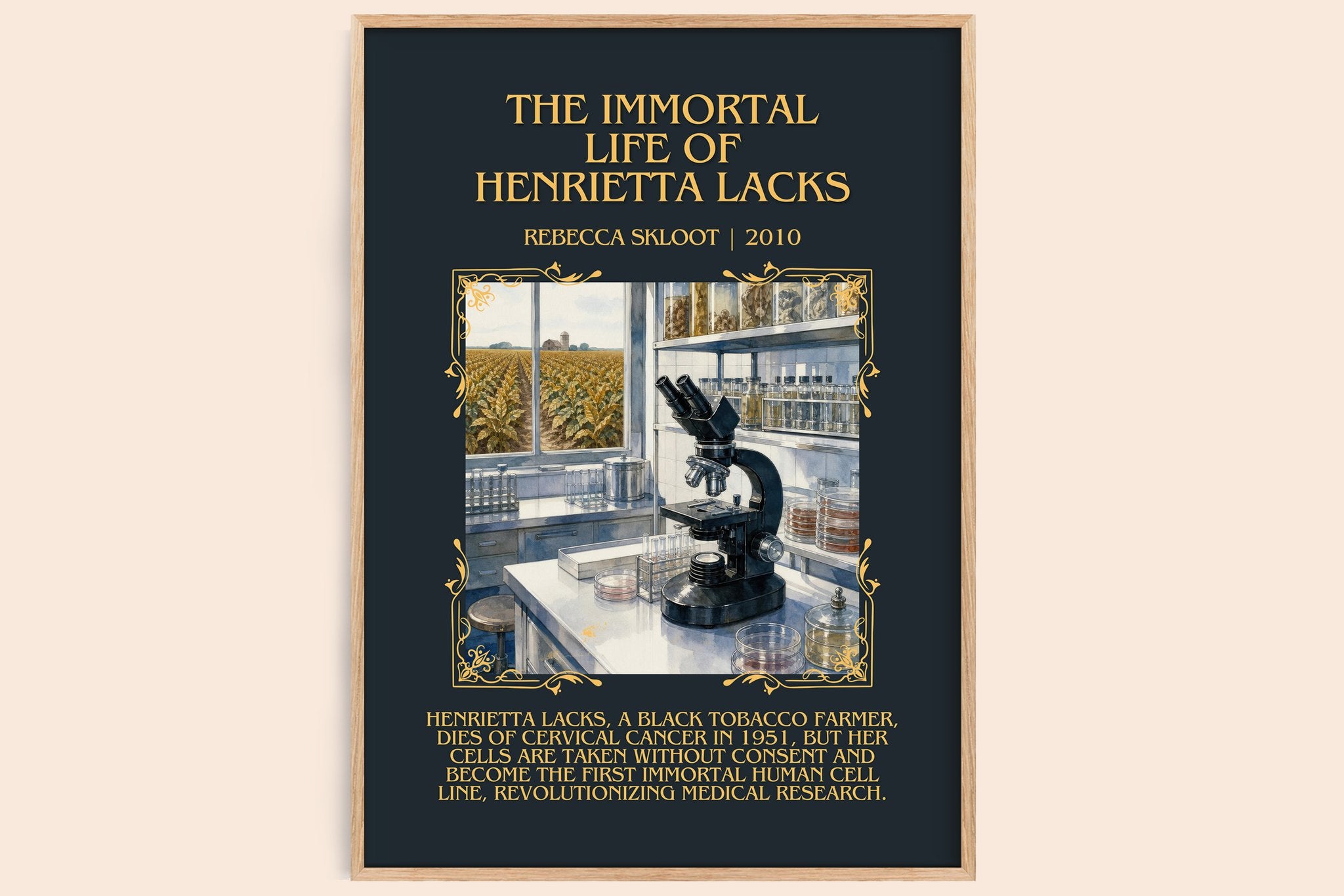 Immortal Life of Henrietta Lacks Minimalist Book Poster by R. Skloot
