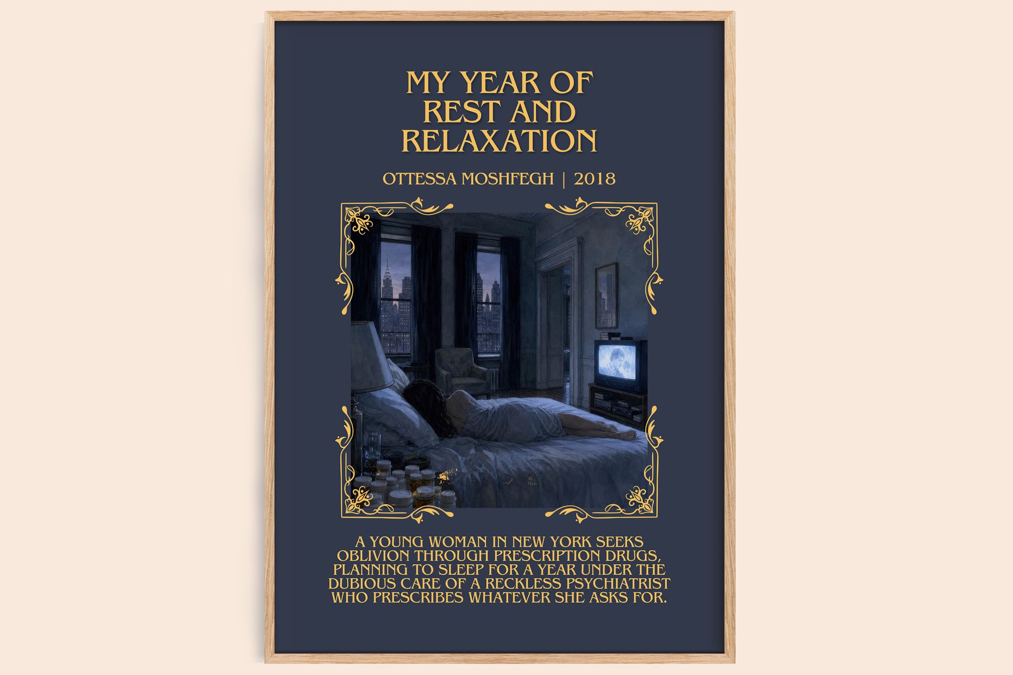 My Year of Rest and Relaxation Minimalist Book Poster by O. Moshfegh
