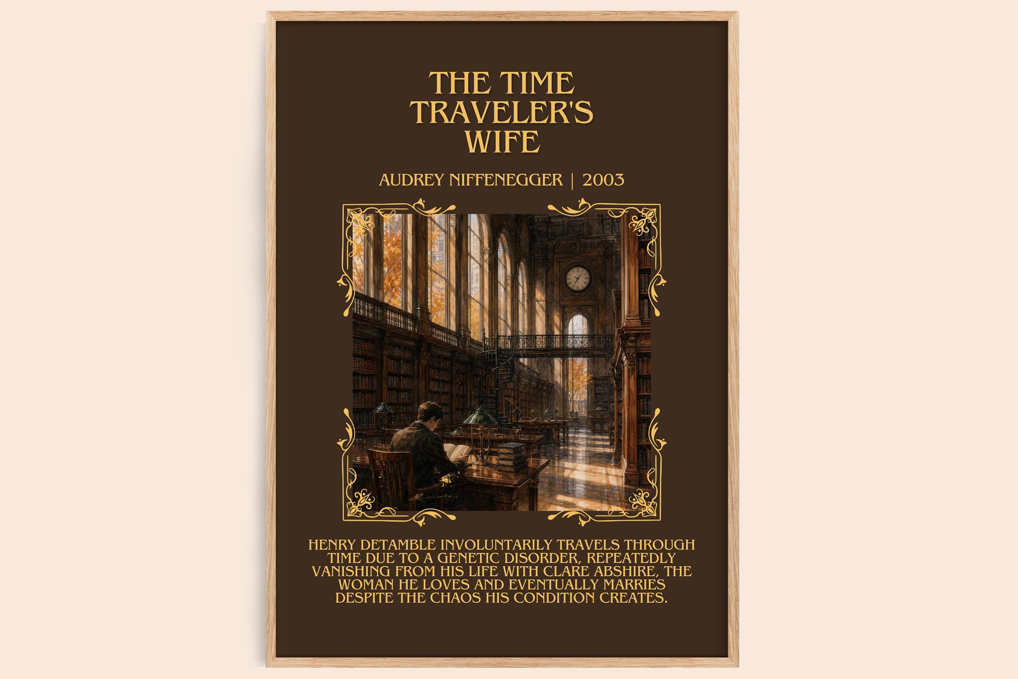The Time Traveler's Wife Minimalist Book Poster by Audrey Niffenegger