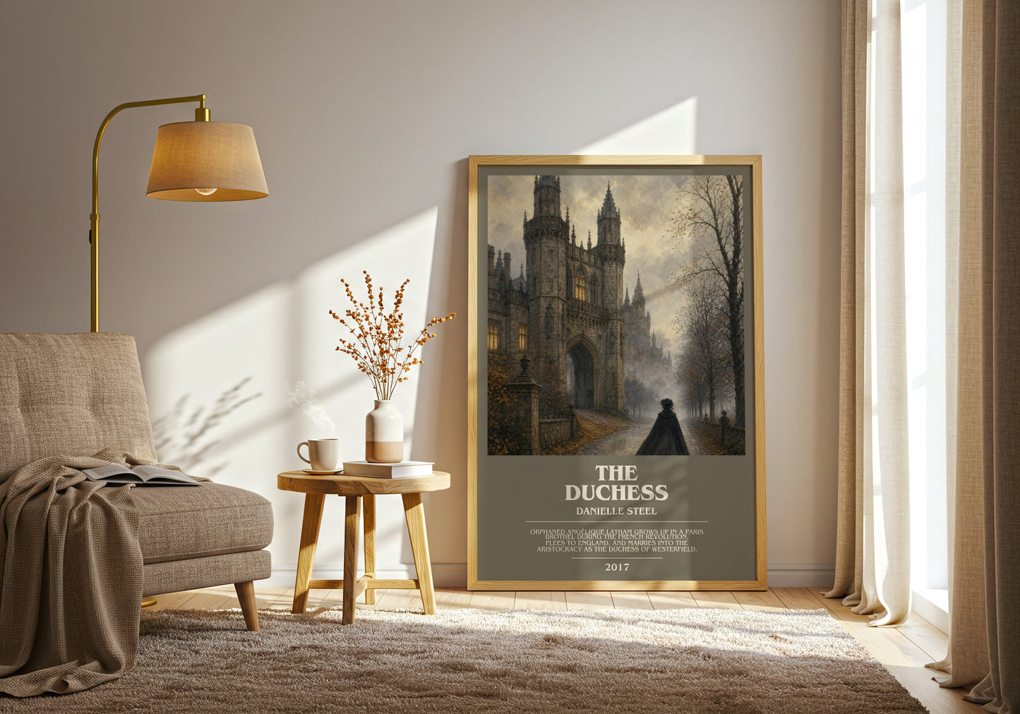 The Duchess bookish print on bookshelf – Danielle Steel fan gift