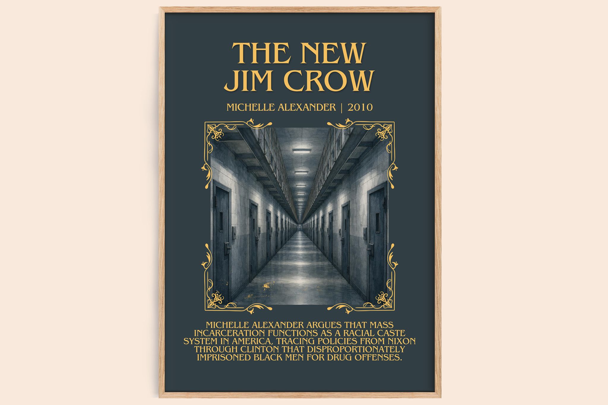 The New Jim Crow Minimalist Book Poster by Michelle Alexander