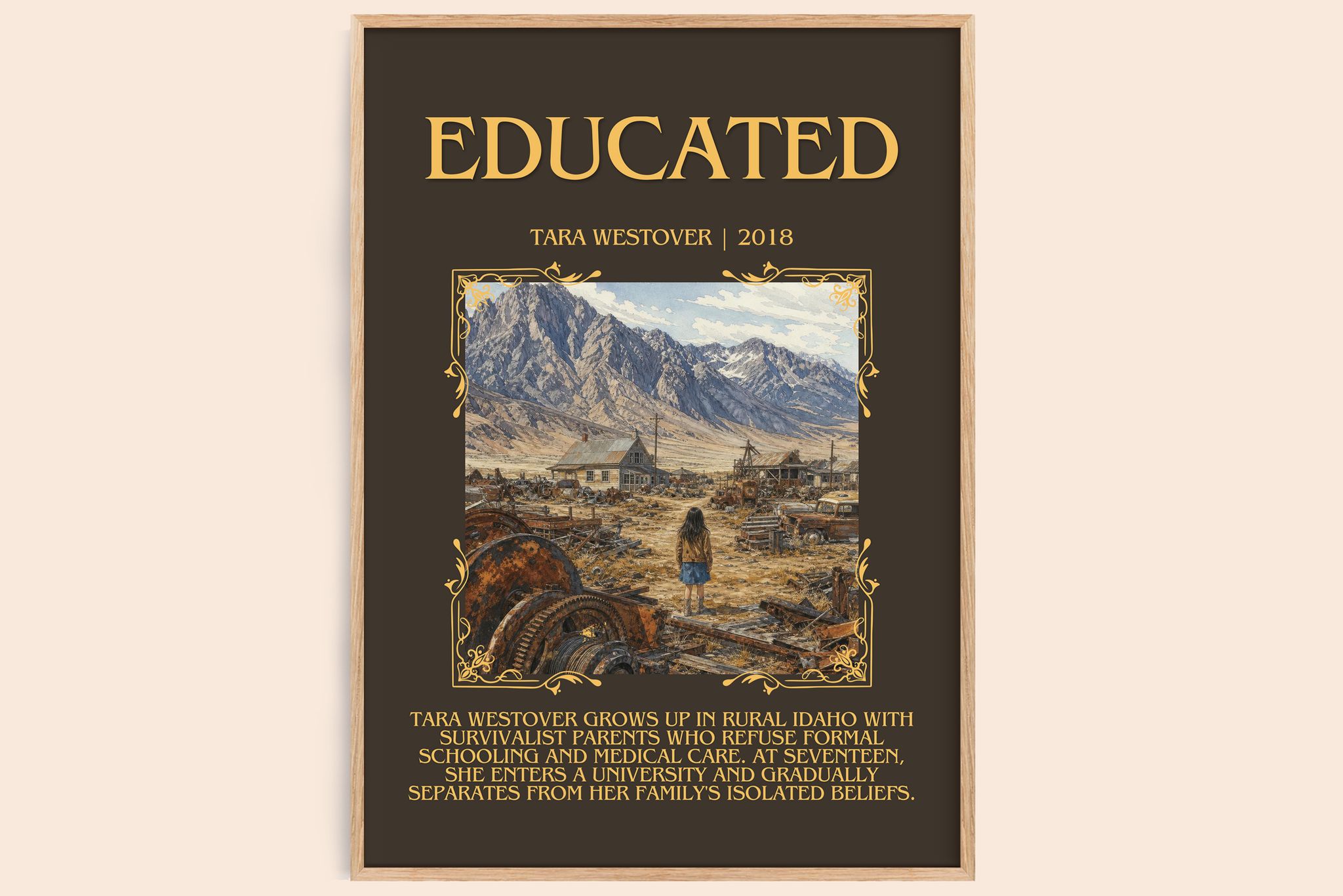 Educated Minimalist Book Poster by Tara Westover