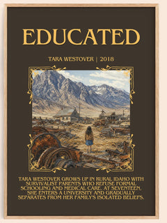 Educated Minimalist Book Poster by Tara Westover – book poster