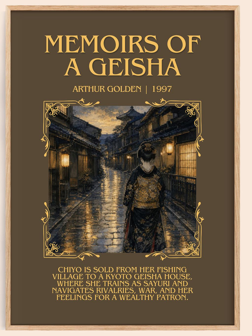Memoirs of a Geisha Minimalist Book Poster by Arthur Golden – book poster