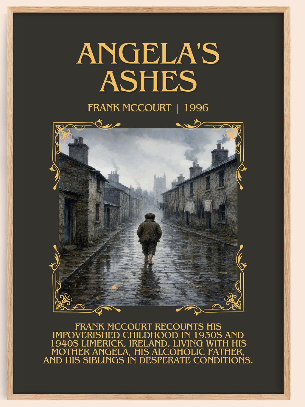 Angela's Ashes Minimalist Book Poster by Frank McCourt – book poster