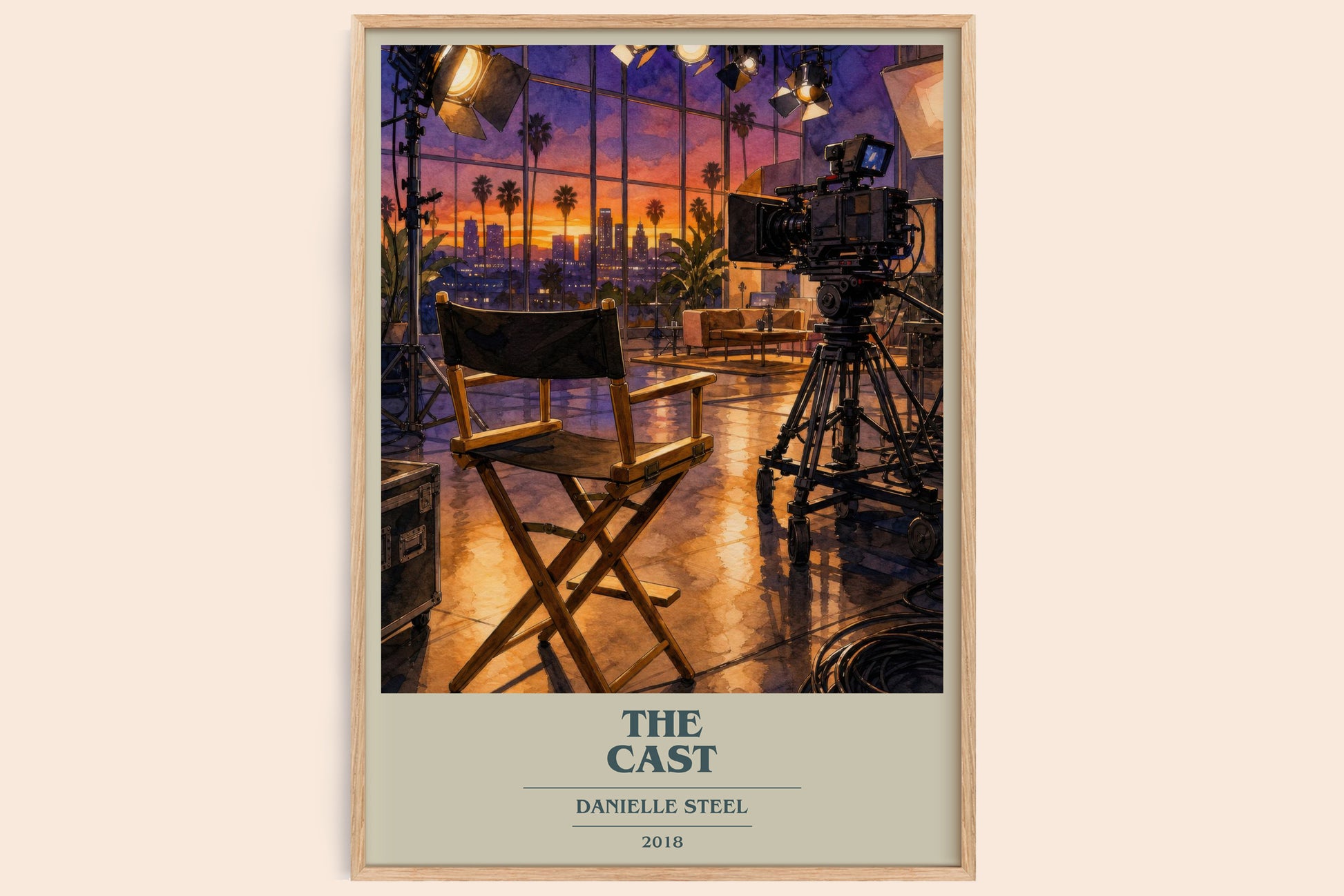 The Cast book cover book poster by Danielle Steel – framed literary art print