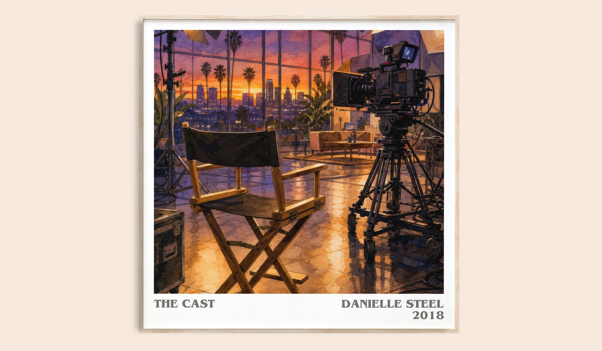 The Cast literary book poster by Danielle Steel – framed literary art print