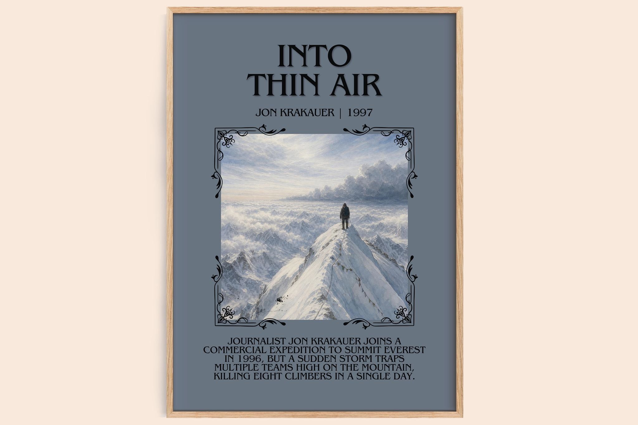 Into Thin Air Minimalist Book Poster by Jon Krakauer