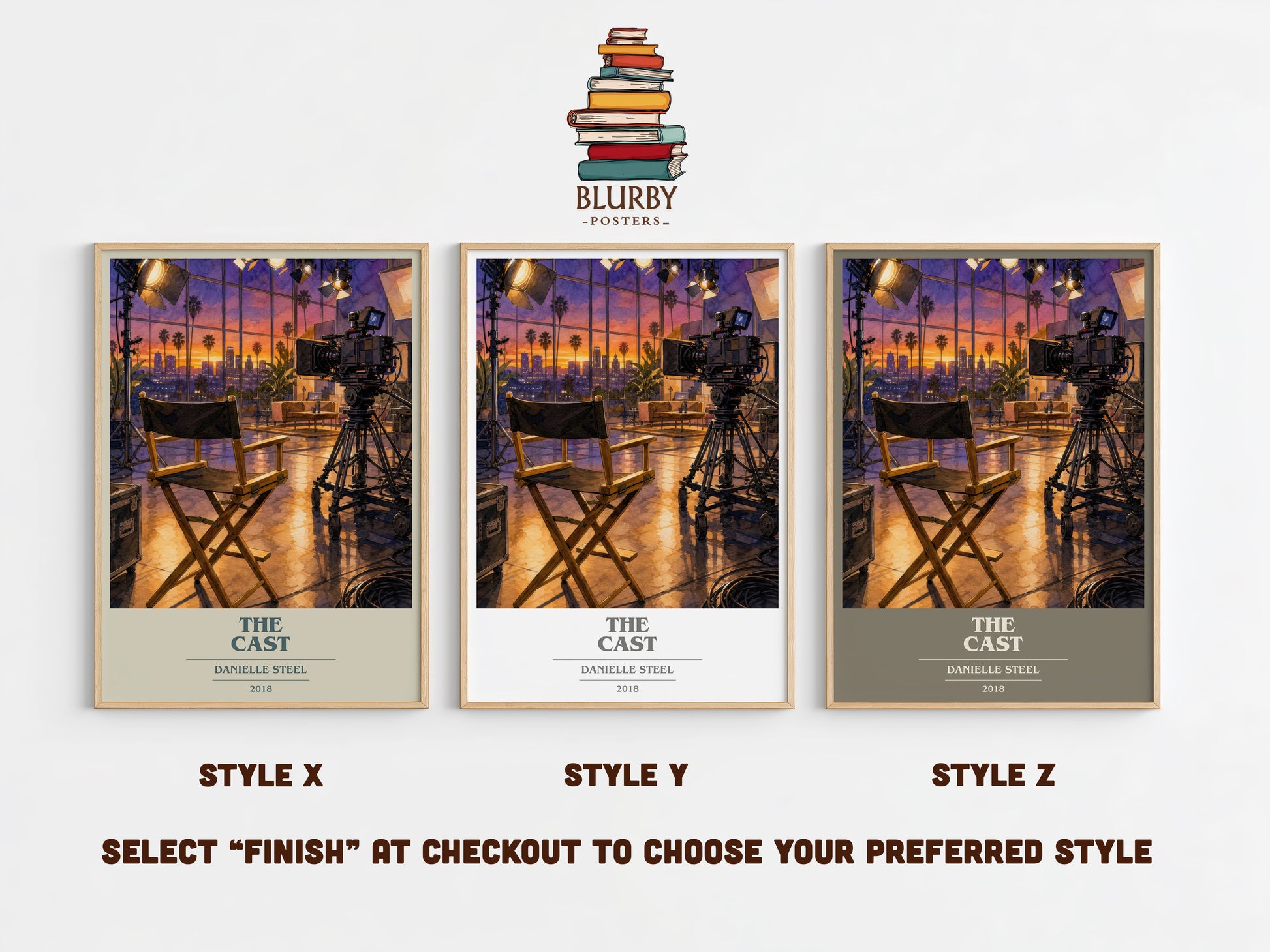 The Cast book cover print in frame leaning in hallway – contemporary fiction wall art
