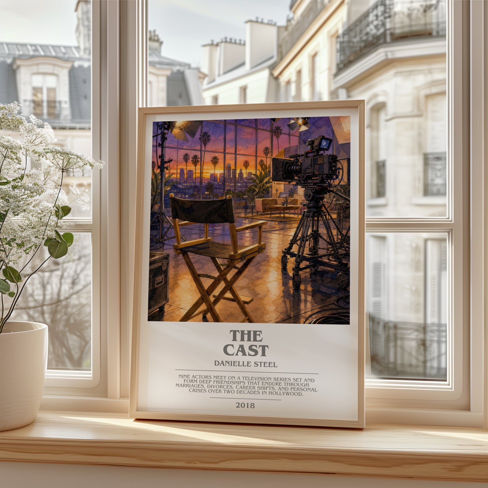 The Cast bookish poster colour and style options – Danielle Steel book art