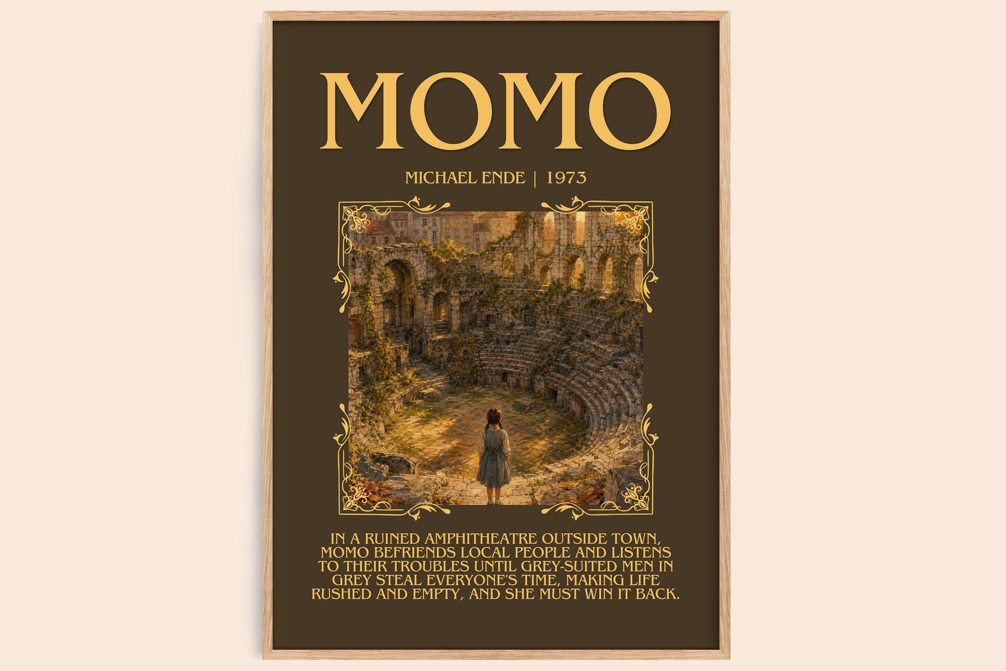Momo Minimalist Book Poster by Michael Ende