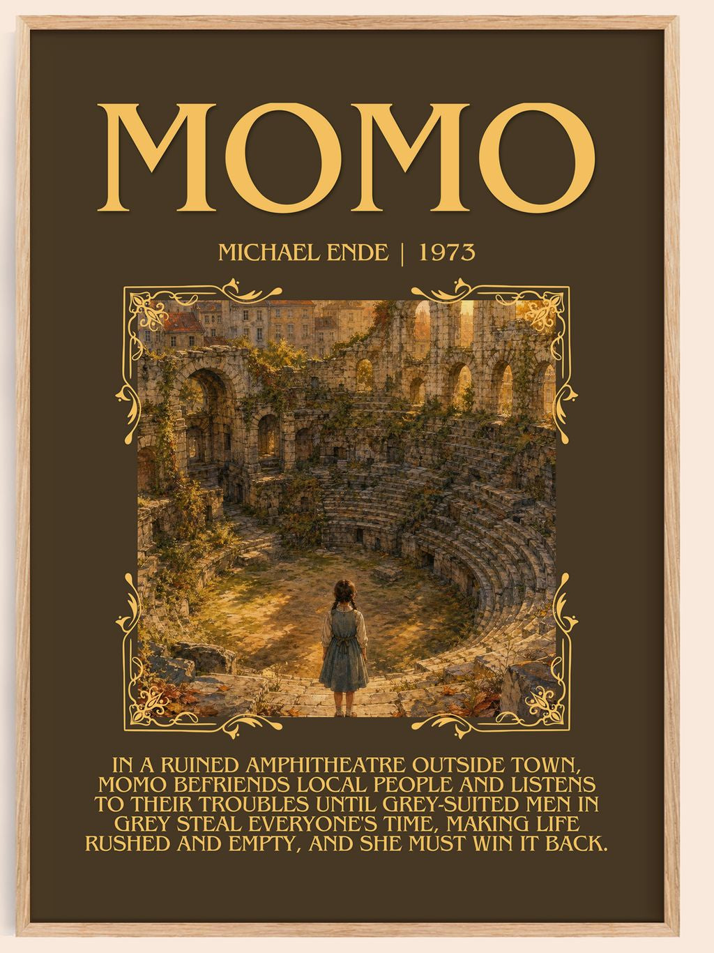 Momo Minimalist Book Poster by Michael Ende – book poster