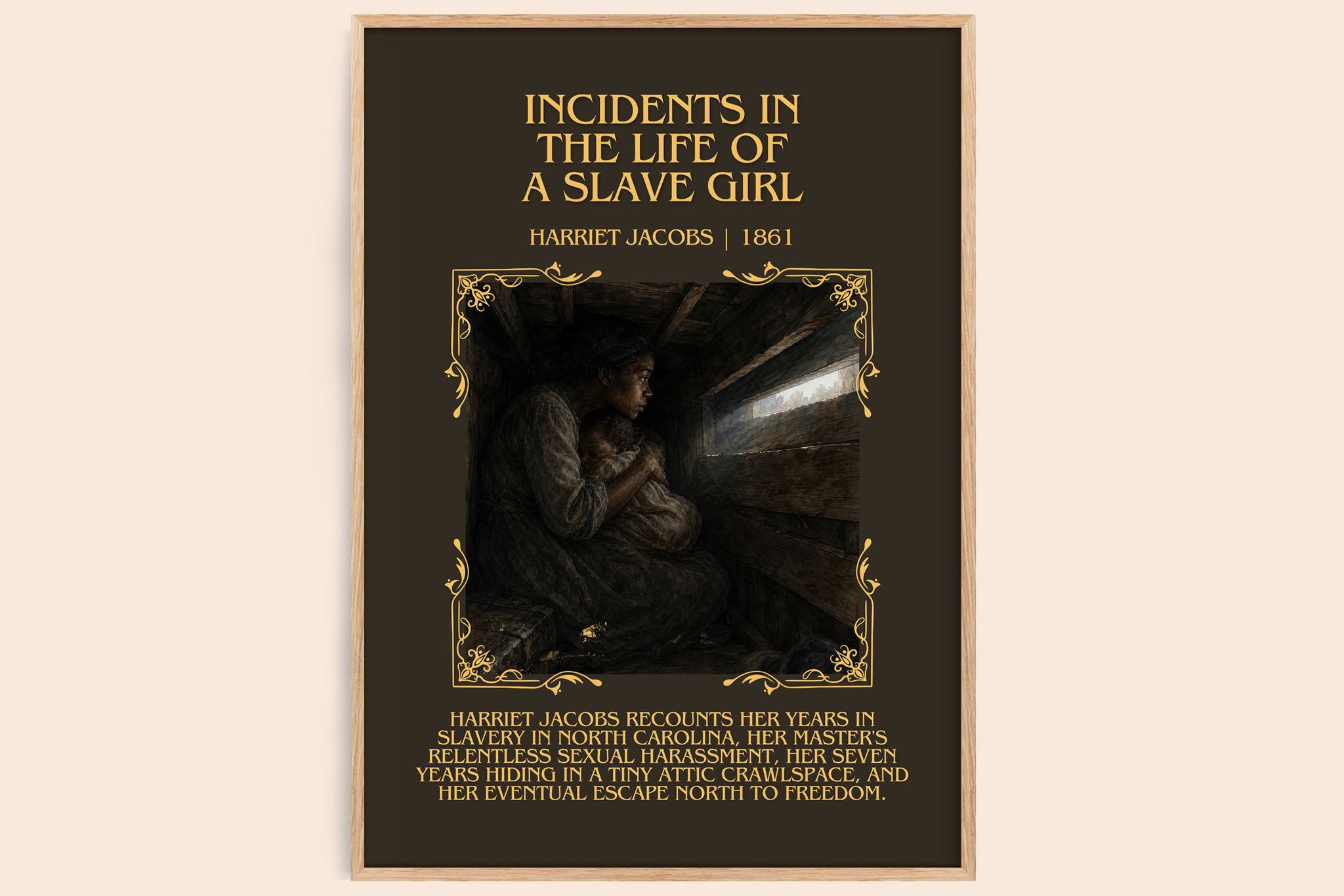 Incidents in the Life of a Slave Girl Minimalist Book Poster by Harriet Jacobs