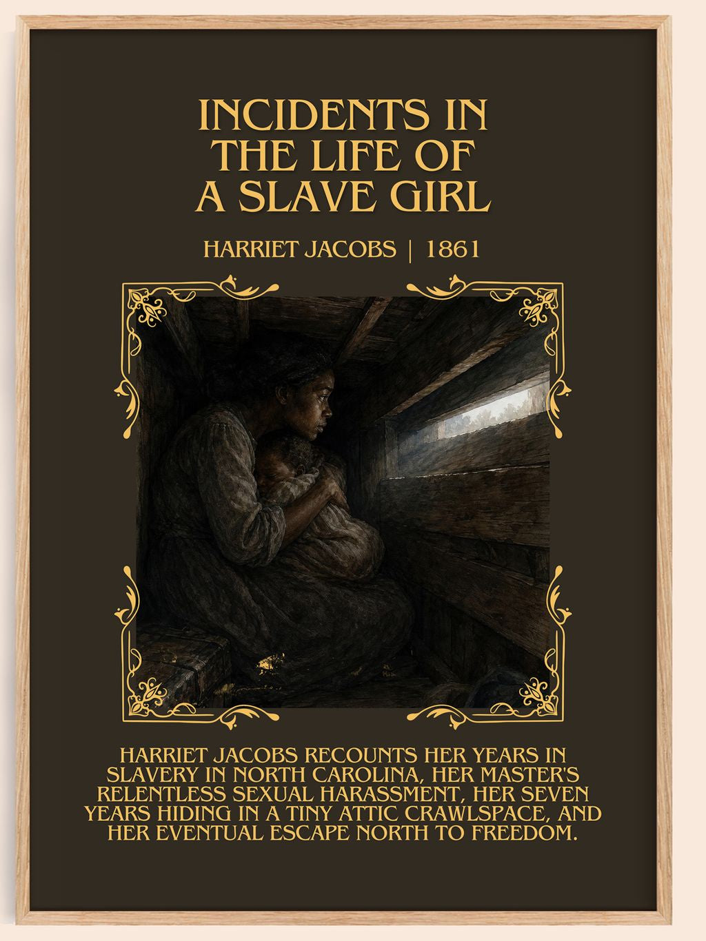 Incidents in the Life of a Slave Girl Minimalist Book Poster by Harriet Jacobs – book poster
